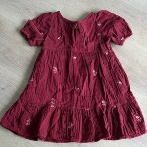 Cat & Jack Burgundy Kids Dress